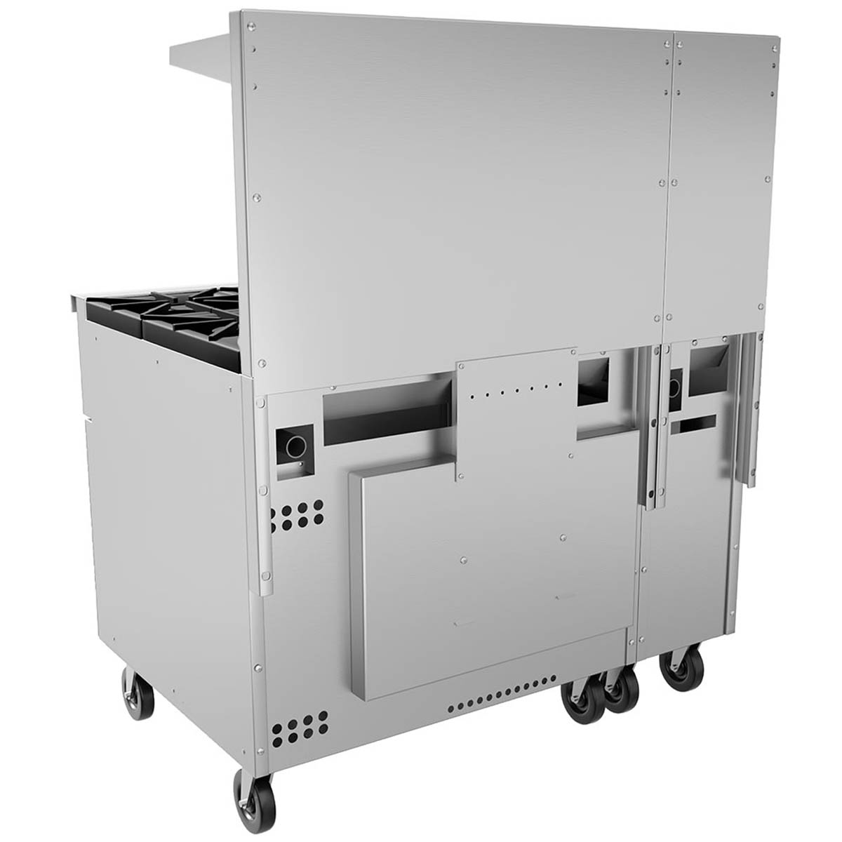 Vulcan 48C-8B 48-Inch Commercial Gas Range — 4 Burners, Convection Oven, Manual Control