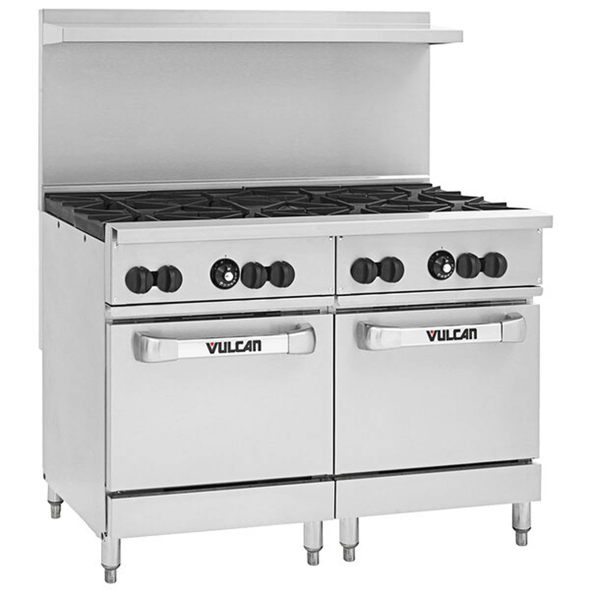 Vulcan 48R-8B 48-Inch Commercial Gas Range — 8 Burners, Manual Control
