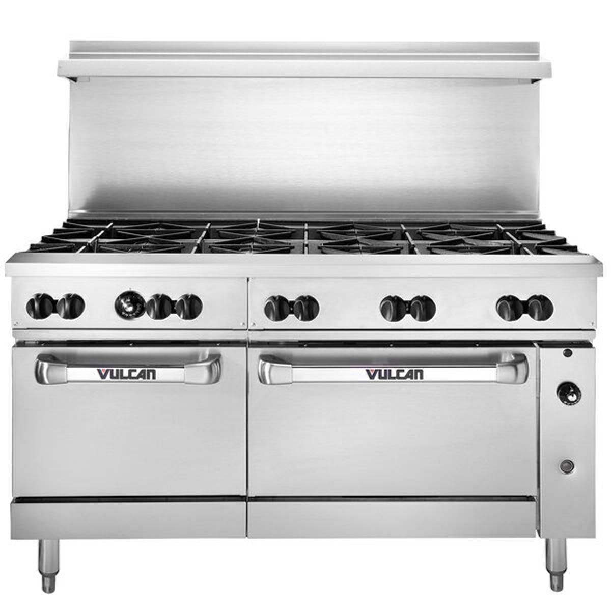 Vulcan 60RS-10B 60-Inch Commercial Gas Range — 10 Burners, Standard Oven, Manual Control