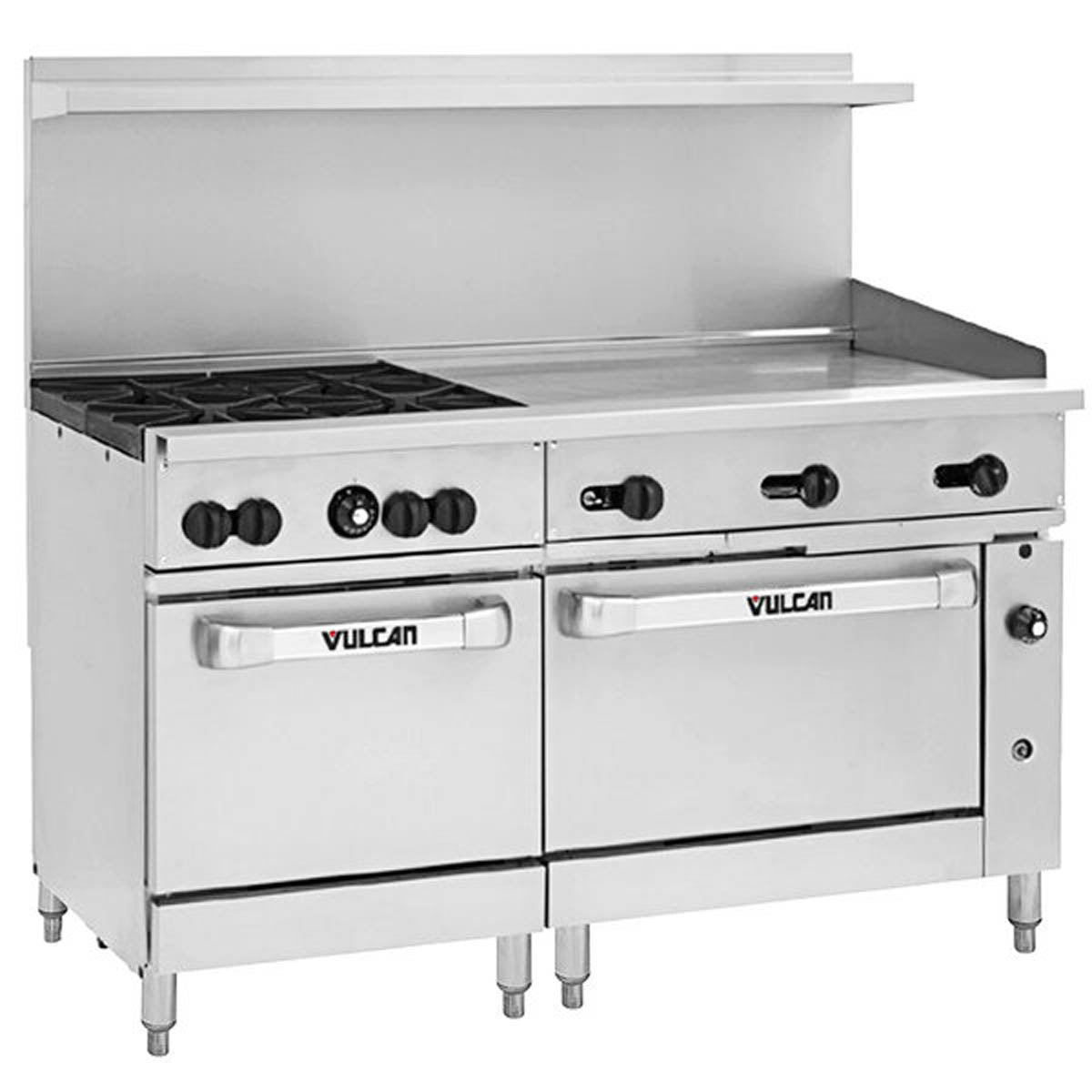 Vulcan 60RS-36G4B 60-Inch Commercial Gas Range — 4 Burners, Standard Oven, Manual Control