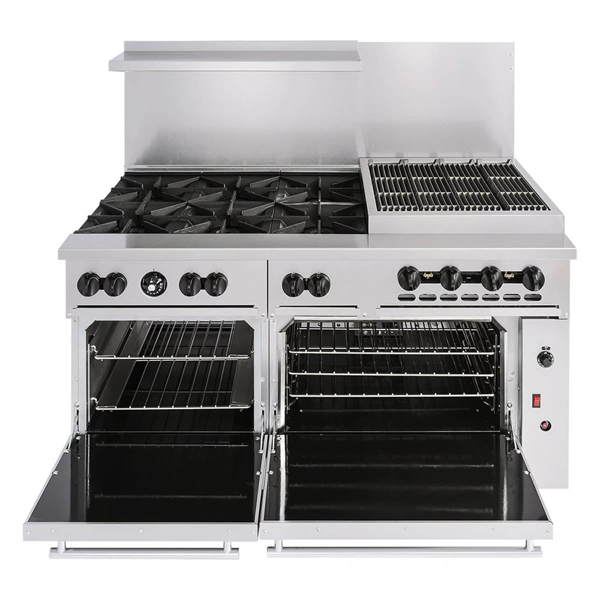 Vulcan 60SC-6B24GB 60-Inch Commercial Gas Range — 6 Burners, Standard & Convection Oven, Manual Control