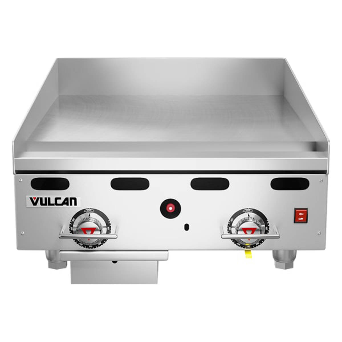 Vulcan 924RX 24-Inch Commercial Gas Griddle — 2 Burners, Snap-Action Thermostatic Controls