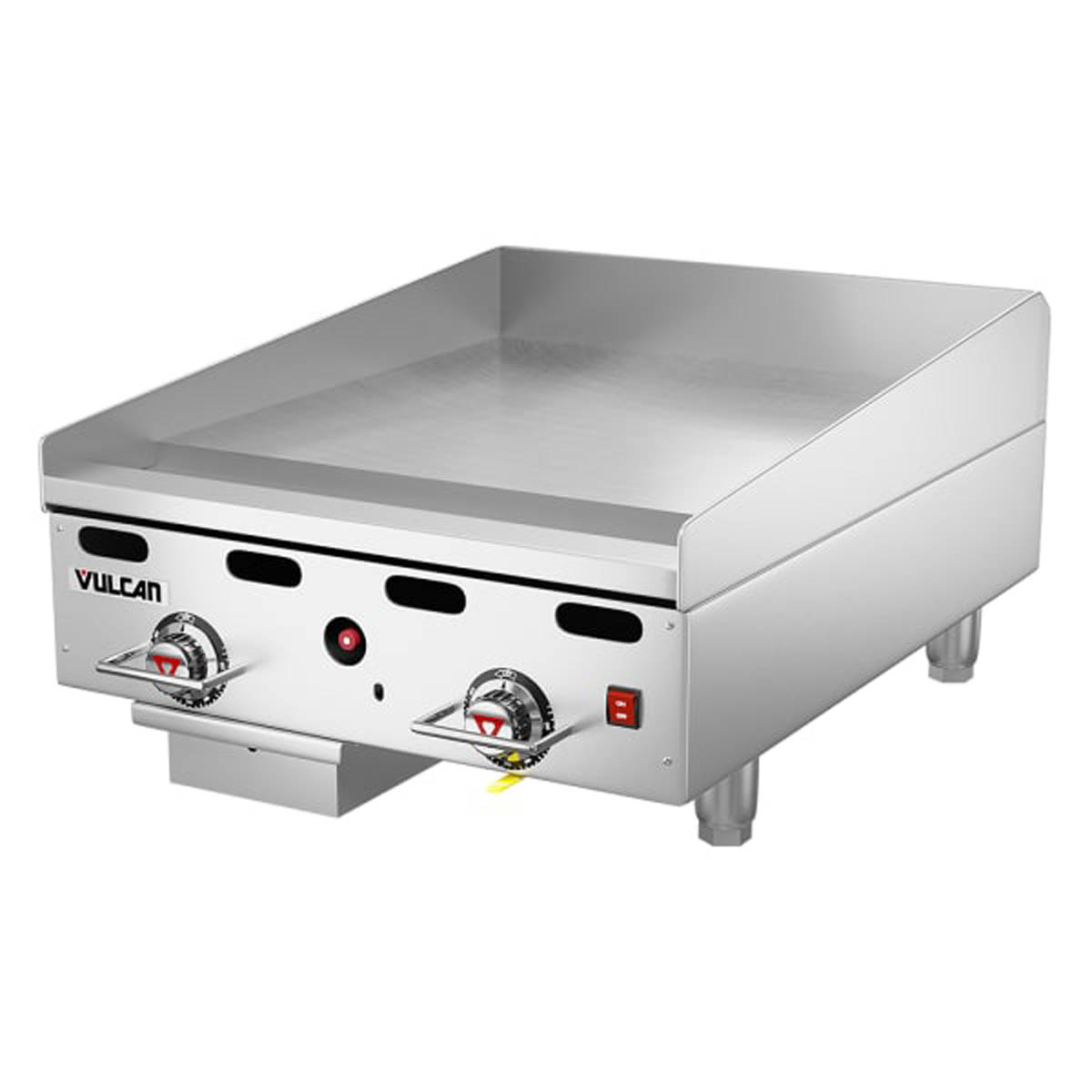 Vulcan 924RX 24-Inch Commercial Gas Griddle — 2 Burners, Snap-Action Thermostatic Controls