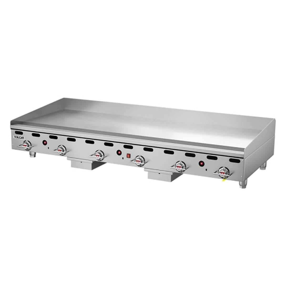 Vulcan 972RX 72-Inch Commercial Gas Griddle — 6 Burners, Snap-Action Thermostatic Controls