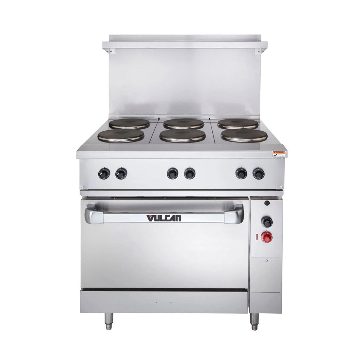 Vulcan EV36S-6FP208 36-Inch Commercial Electric Range — 6 Burners, Standard Oven, 208V
