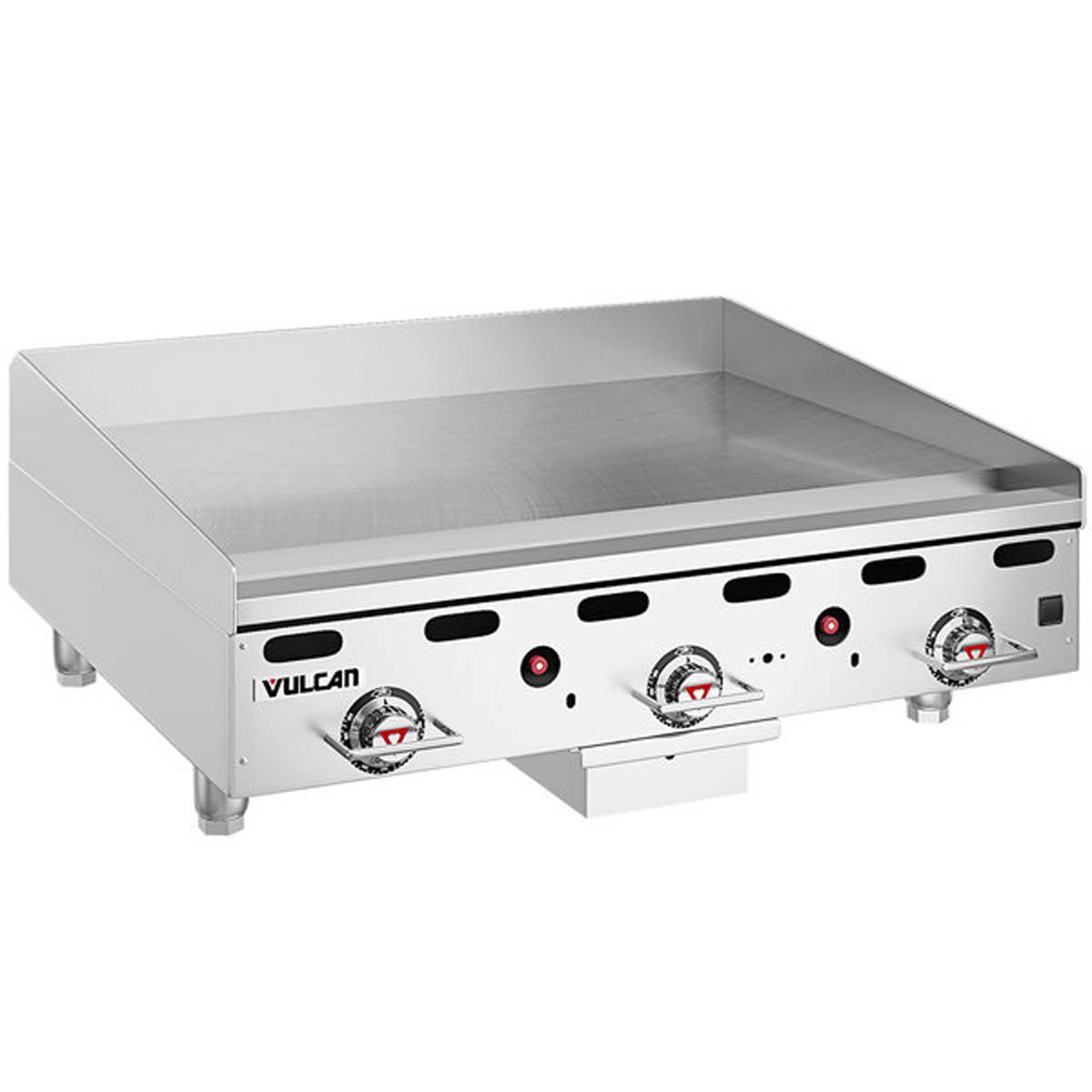 Vulcan MSA36-30 36-Inch Commercial Gas Griddle — 3 Burners, Snap-Action Thermostatic Controls
