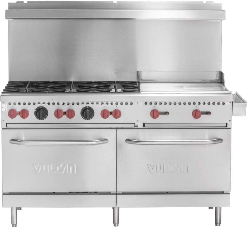 Vulcan SX60F-6B24G 60-Inch Commercial Gas Range — Manual Controls