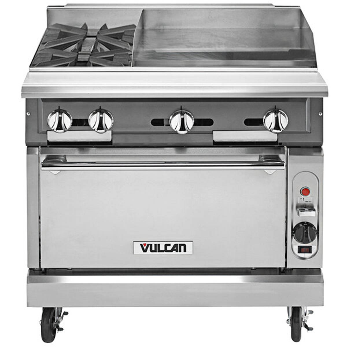 Vulcan V2BG24S 36-Inch Commercial Gas Range — 2 Burners, Standard Oven, Manual Control