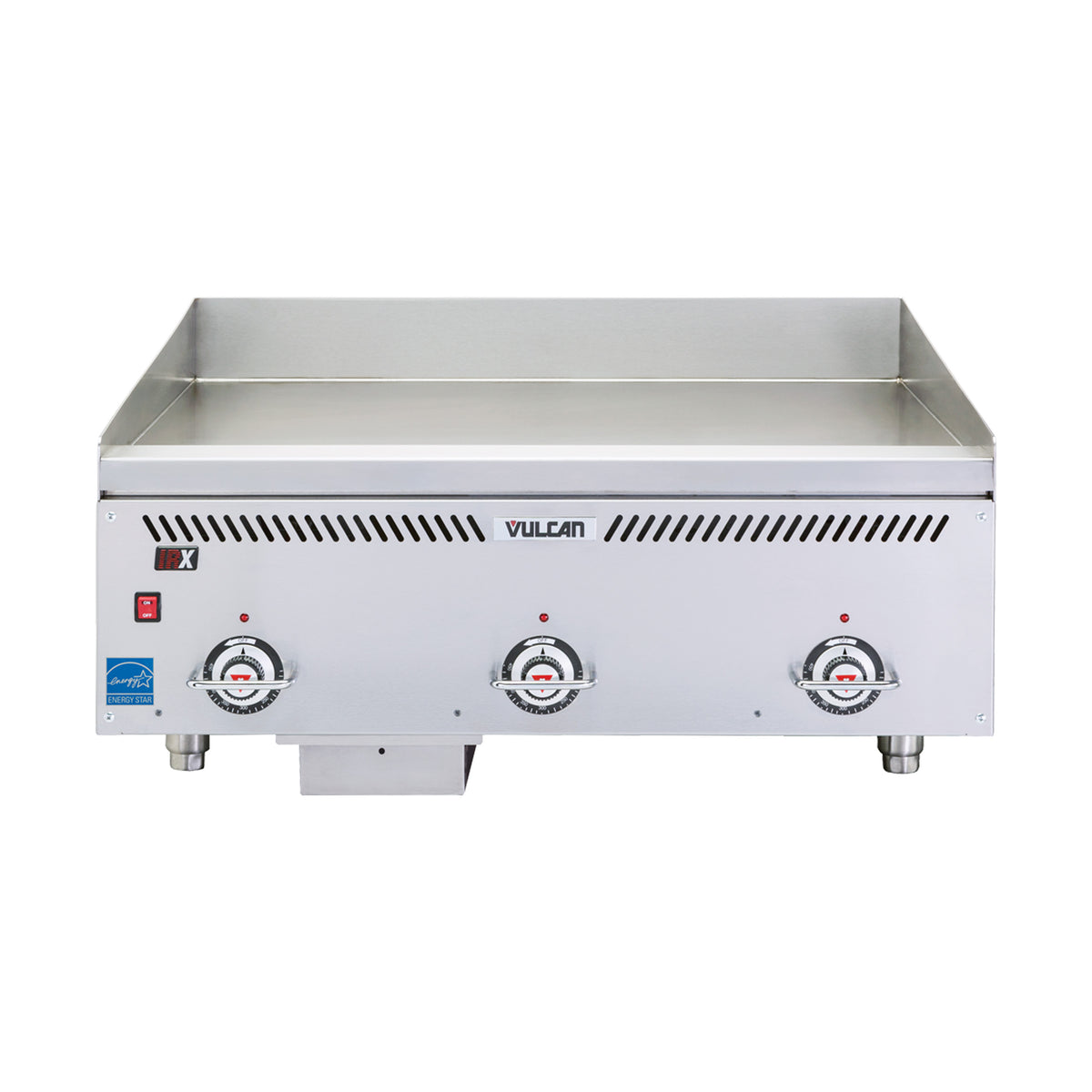 Vulcan VCCG36-AR 36-Inch Commercial Gas Griddle — 3 Burners, Thermostat / Solid State Controls