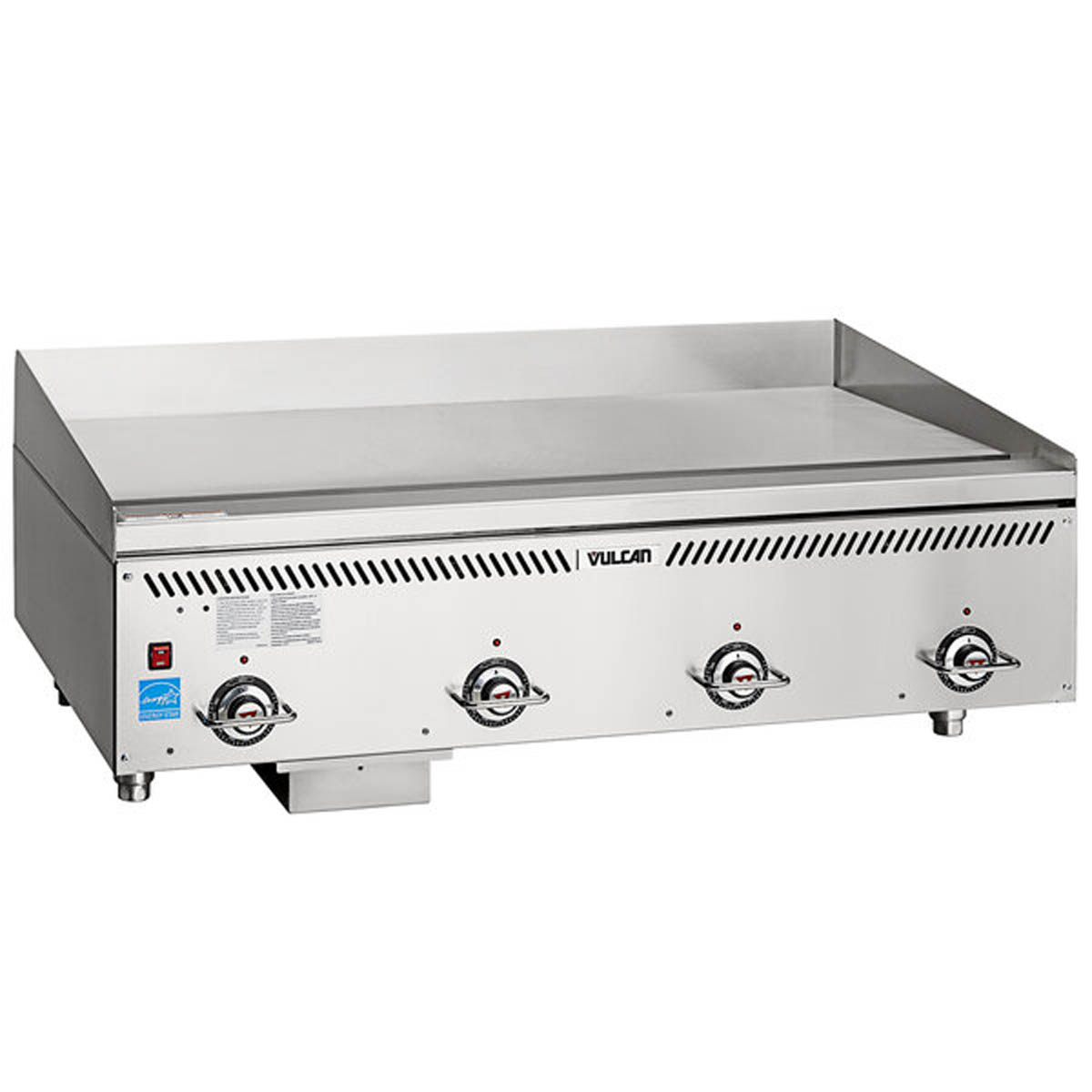 Vulcan VCCG48-IR 48-Inch Commercial Gas Griddle — 4 Burners, Thermostat / Solid State Controls