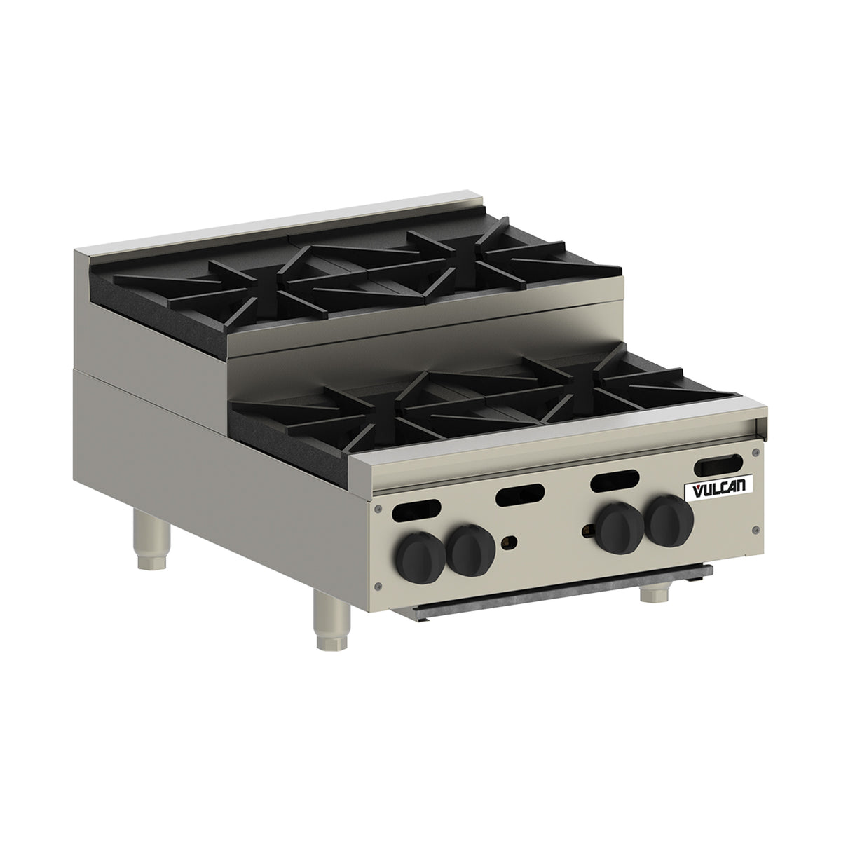 Vulcan VHP424U 24-Inch Countertop Gas Hotplate — 4 Burners