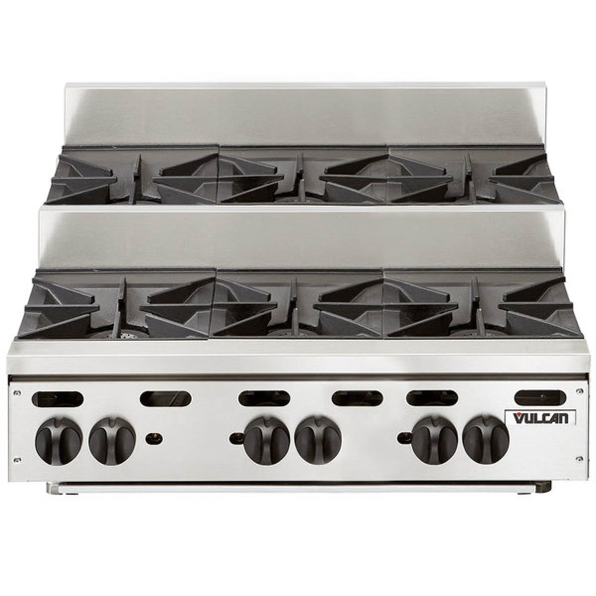 Vulcan VHP636U 36-Inch Countertop Gas Hotplate — 6 Burners