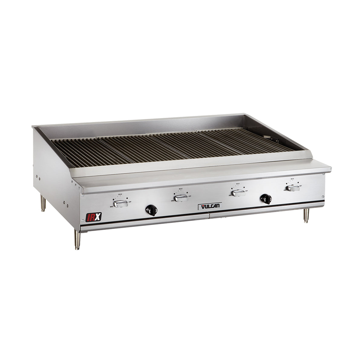 Vulcan VTEC48 47.38-Inch Commercial Gas Charbroiler — 4 Burners, Manual Controls