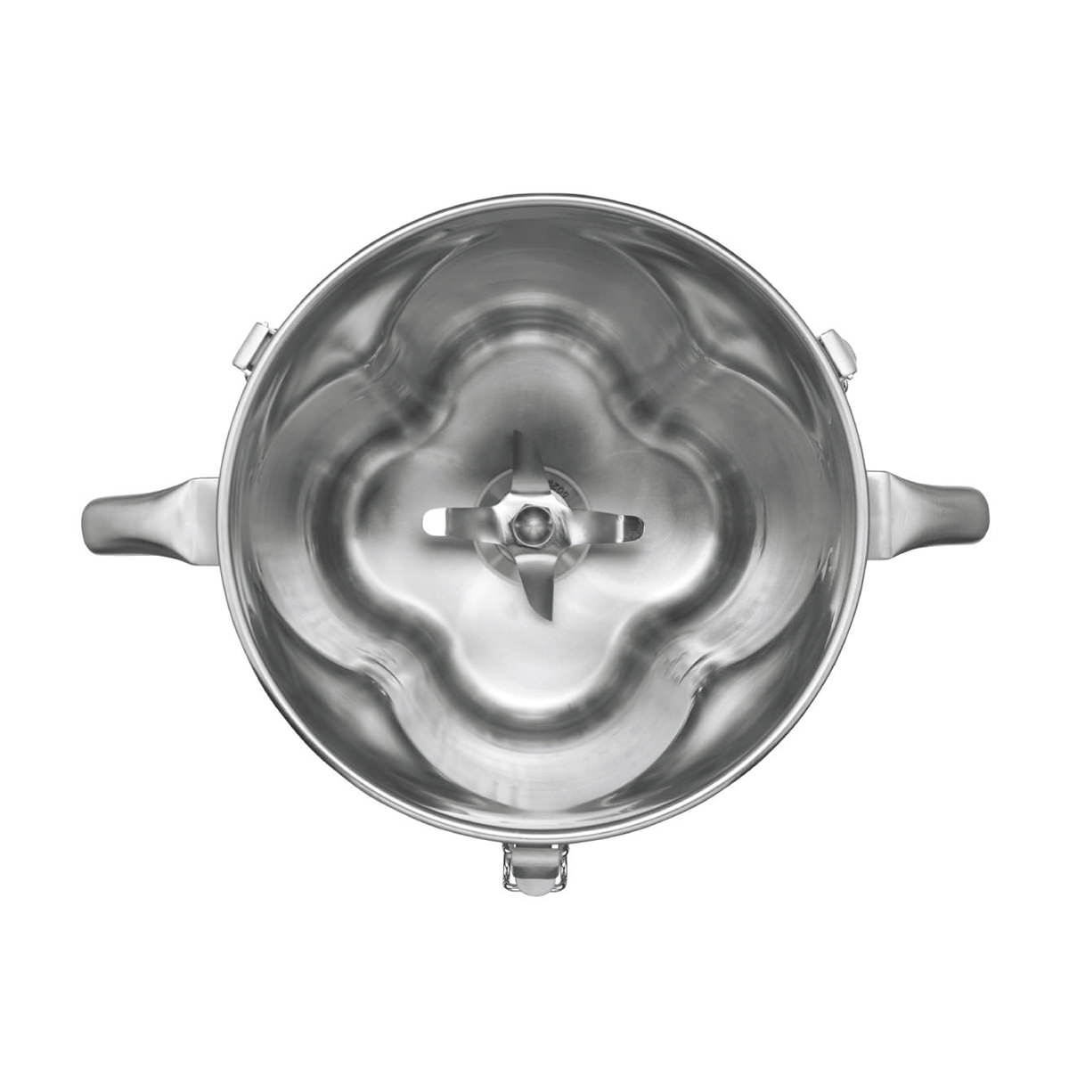 Waring CB15T stainless steel container from above showing the blade