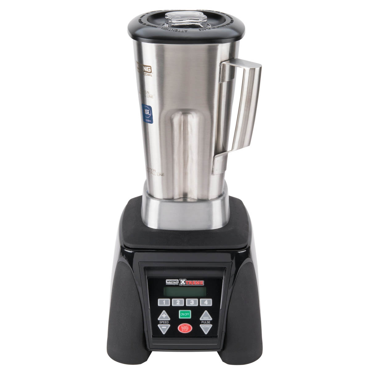 Waring MX1300XTS Xtreme blender with 64 oz. stainless steel container, front view