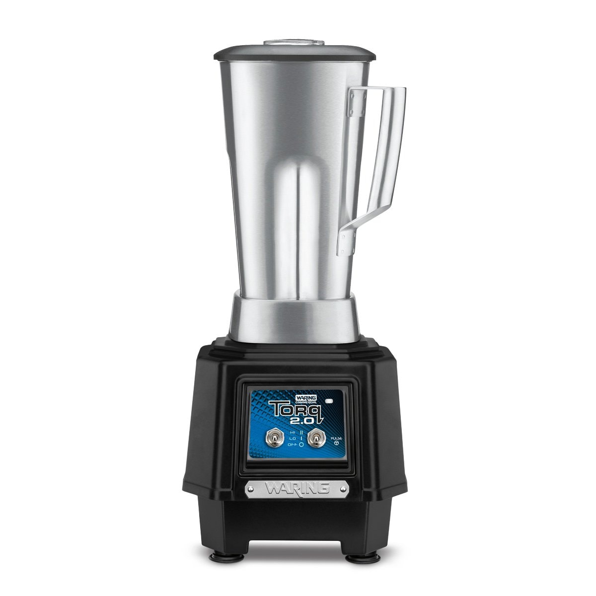 Waring TBB145S6 Torq 2.0 blender with 64 oz. stainless steel container, front view