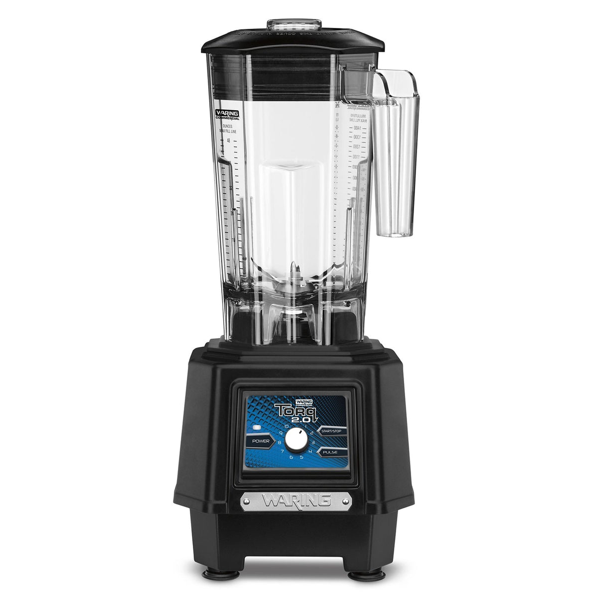 Waring TBB175 Torq 2.0 blender with 48 oz. copolyester container, front view