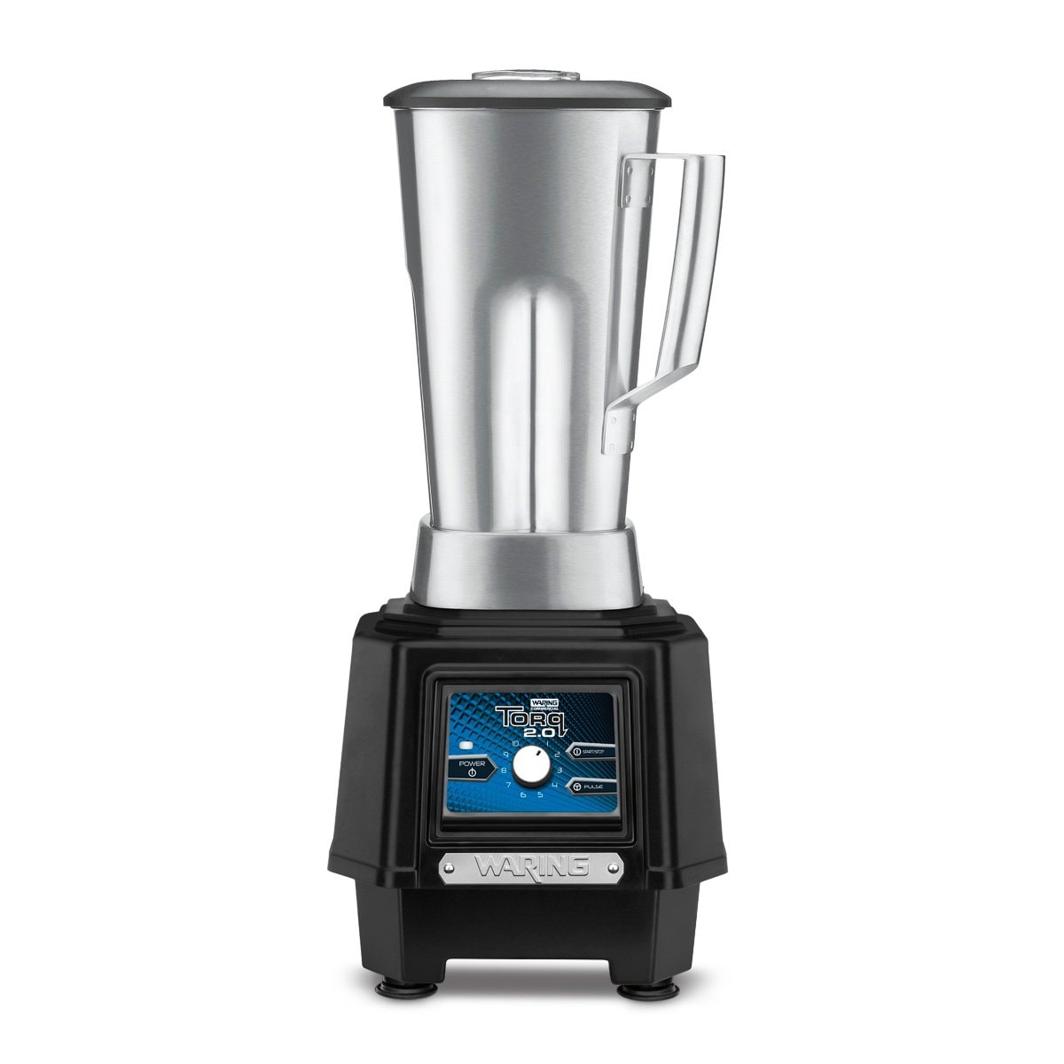 Waring TBB175S6 Torq 2.0 blender with 64 oz. stainless steel container, front view