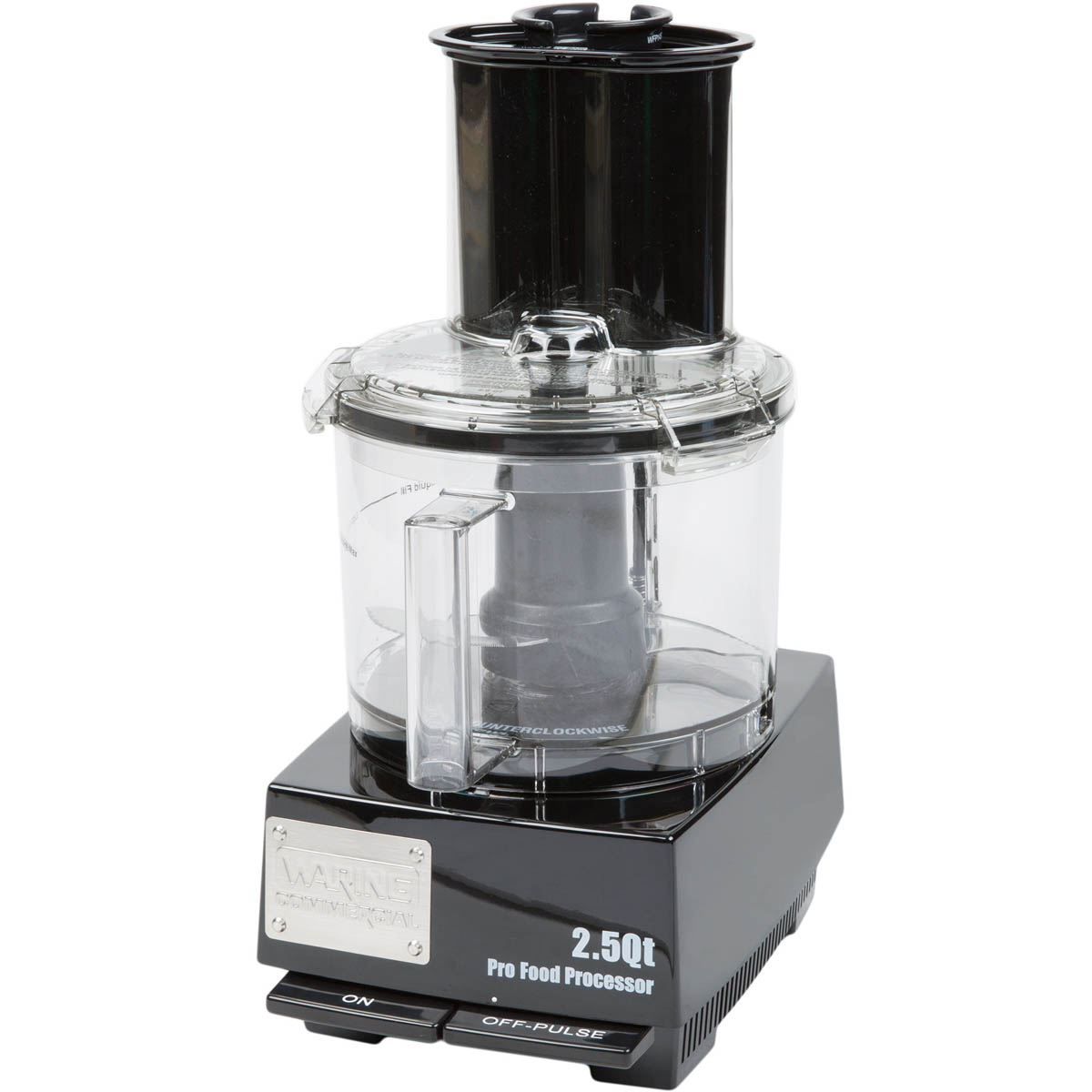 Waring WFP11S 2.5-quart food processor, front view