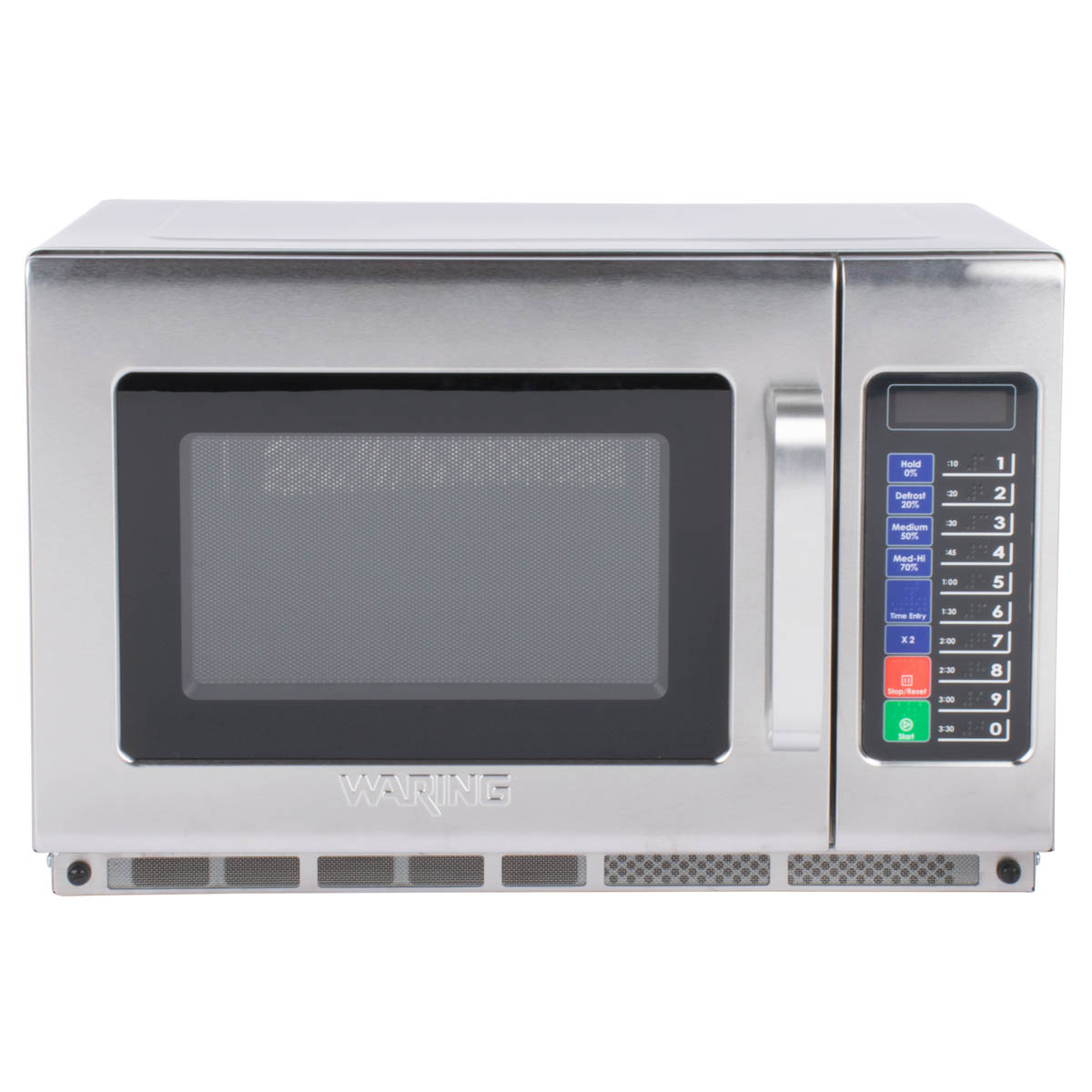 Waring WMO120 microwave, front view