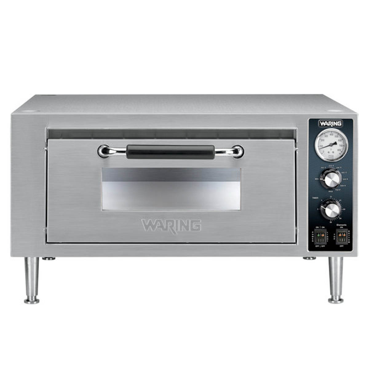 Waring WPO500 single-deck pizza oven, front view