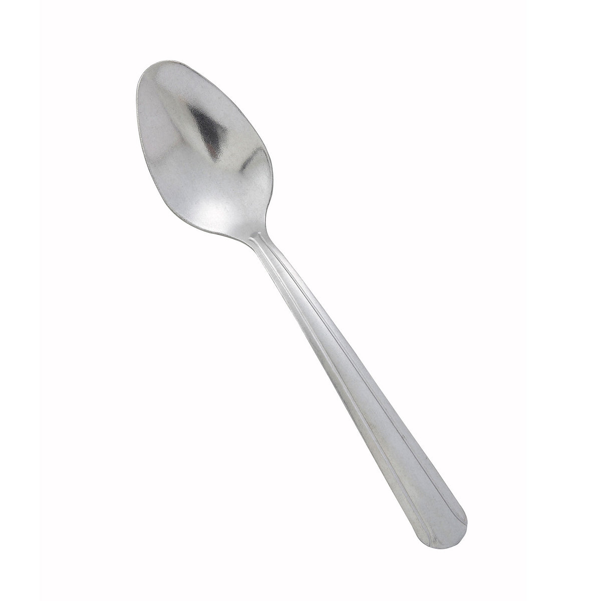 Winco 0001-01 Dominion Teaspoon, 5-13/16" Medium Weight, Vibro, 18/0 Stainless Steel, 1 Dozen