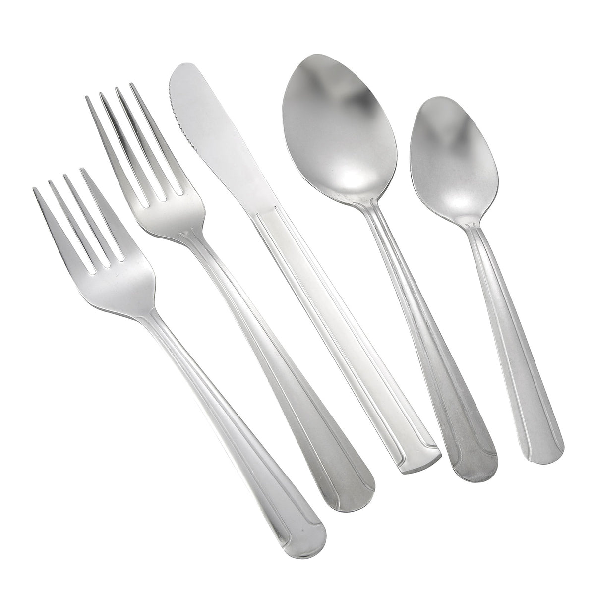 Winco 0001-04 6" Dominion Bouillon Spoon, 18/0 Stainless Steel, Vibro Finish - 1 Dozen