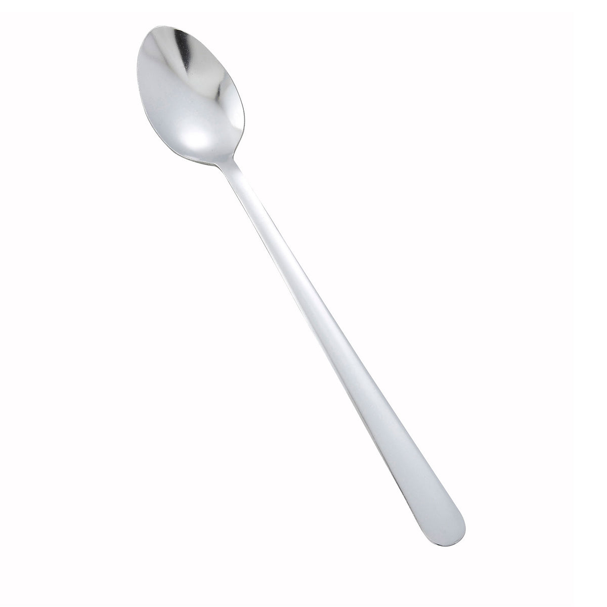 Winco 0002-02 8" Windsor Iced Tea Spoon, 18/0 Stainless Steel, Vibro Finish, 7-8" Length - 1 Dozen