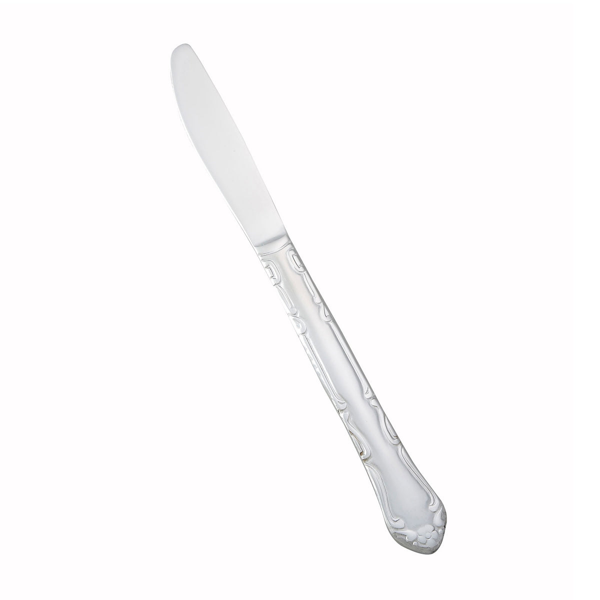 Winco 0004-08 Dinner Knife, 8.625" (8-5/8) Heavy 18/0 Stainless Steel, Elegance Finish - 1 Dozen