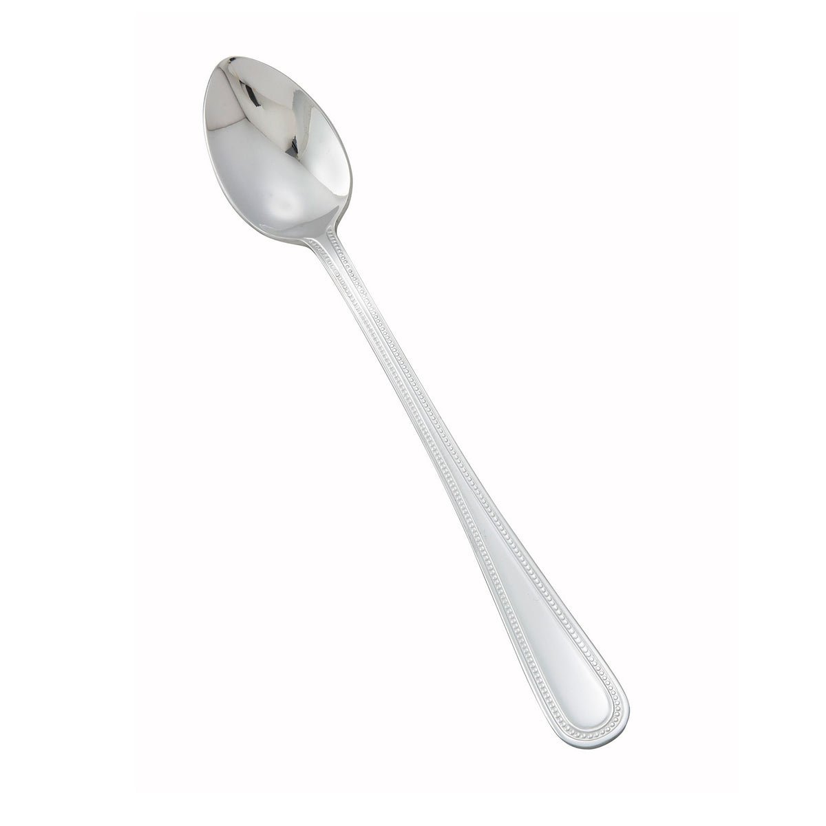 Winco 0005-02 Iced Tea Spoon, 7-1/8" Heavy-Weight Mirror Finish Dots, 18/0 Stainless Steel - 1 Dozen