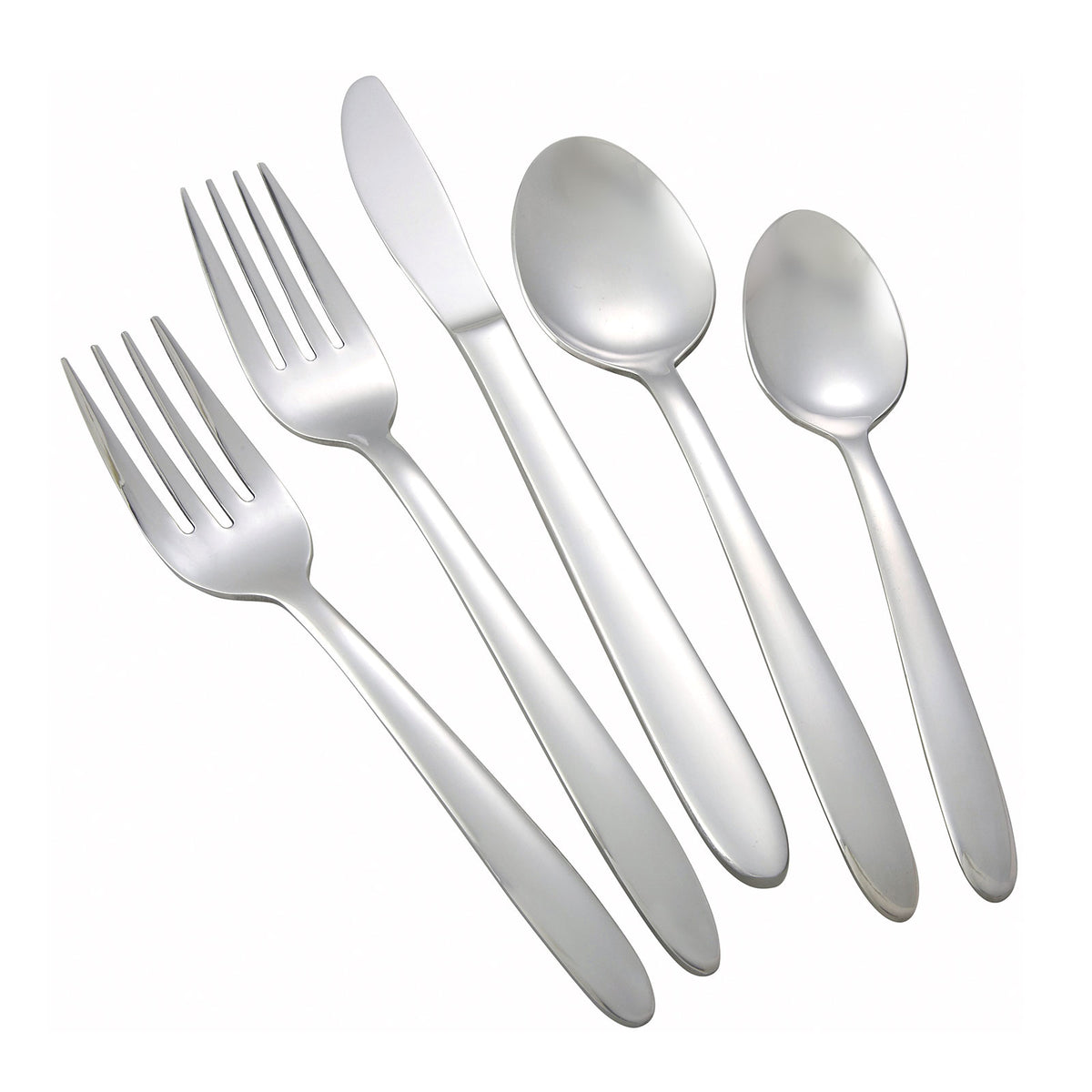 Winco 0019-04 Soup Bouillon Spoon, 5-5/8" Flute, 18/0 Stainless Steel, Mirror Finish - 1 Dozen