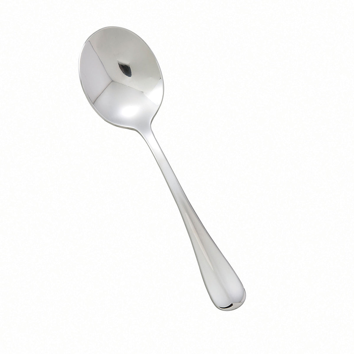 Winco 0034-04 Bouillon Spoon, 6-15/16" Heavy Weight, 18/8 Stainless Steel, Mirror Finish - 1 Dozen