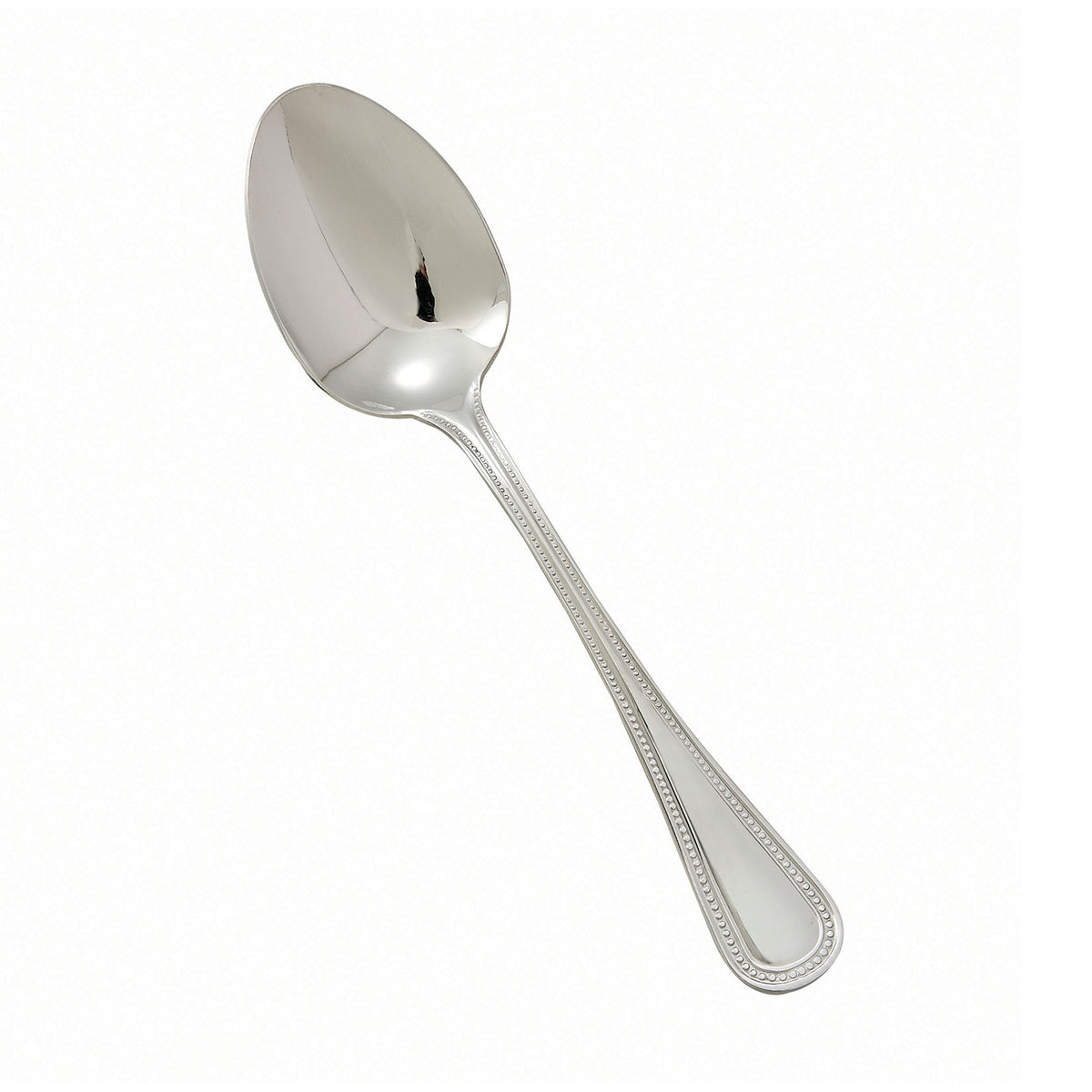 Winco 0036-10 European Tablespoon, 8-1/8" 18/8 Stainless Steel Deluxe Pearl Mirror Finish - 1 Dozen