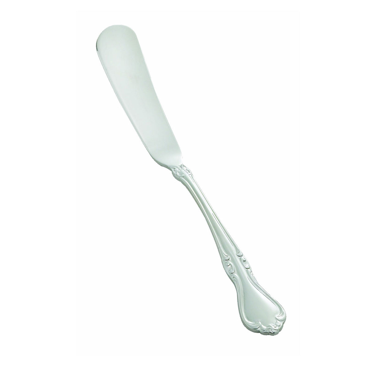 Winco 0039-12 6-3/4" Chantelle Butter Spreader, Heavy Mirror Finish 18/8 Stainless Steel - 1 Dozen