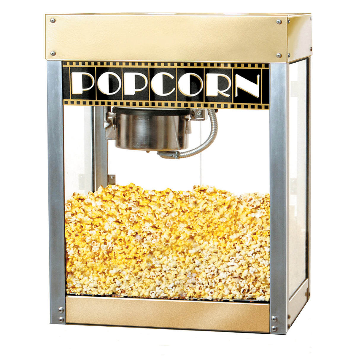 Winco 11068 19" Premiere 6-Oz. Popcorn Popper w/ Cinema Décor, Old-Maid Drawer