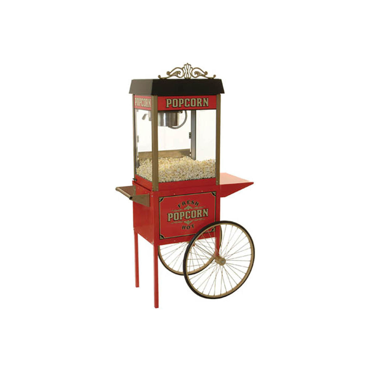Winco 30010 Popcorn Cart For Street Vendor Popcorn Machines w/ Antique Décor | 38" Wide