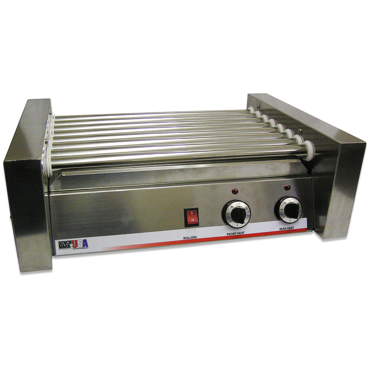 Winco 62020 Winco Benchmark 62020 Stainless Steel Hot Dog Roller Grill w/ 20 Hot Dog Capacity | 22" Wide