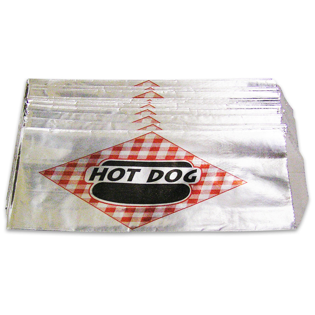 Winco 68002 Benchmark Hotdog Bags - Foil Disposable Take-Out Container, Food-Safe - 1000 Bags/Pack