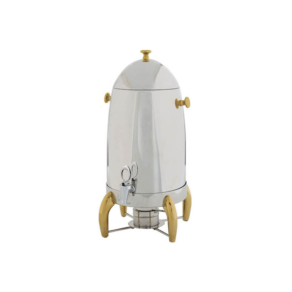 Winco 905A Virtuoso Coffee Chafer Urn, 5-Gallon 19-20qt Stainless Steel, Fuel Holder, Heat - Set | 19 - 20 quart capacity