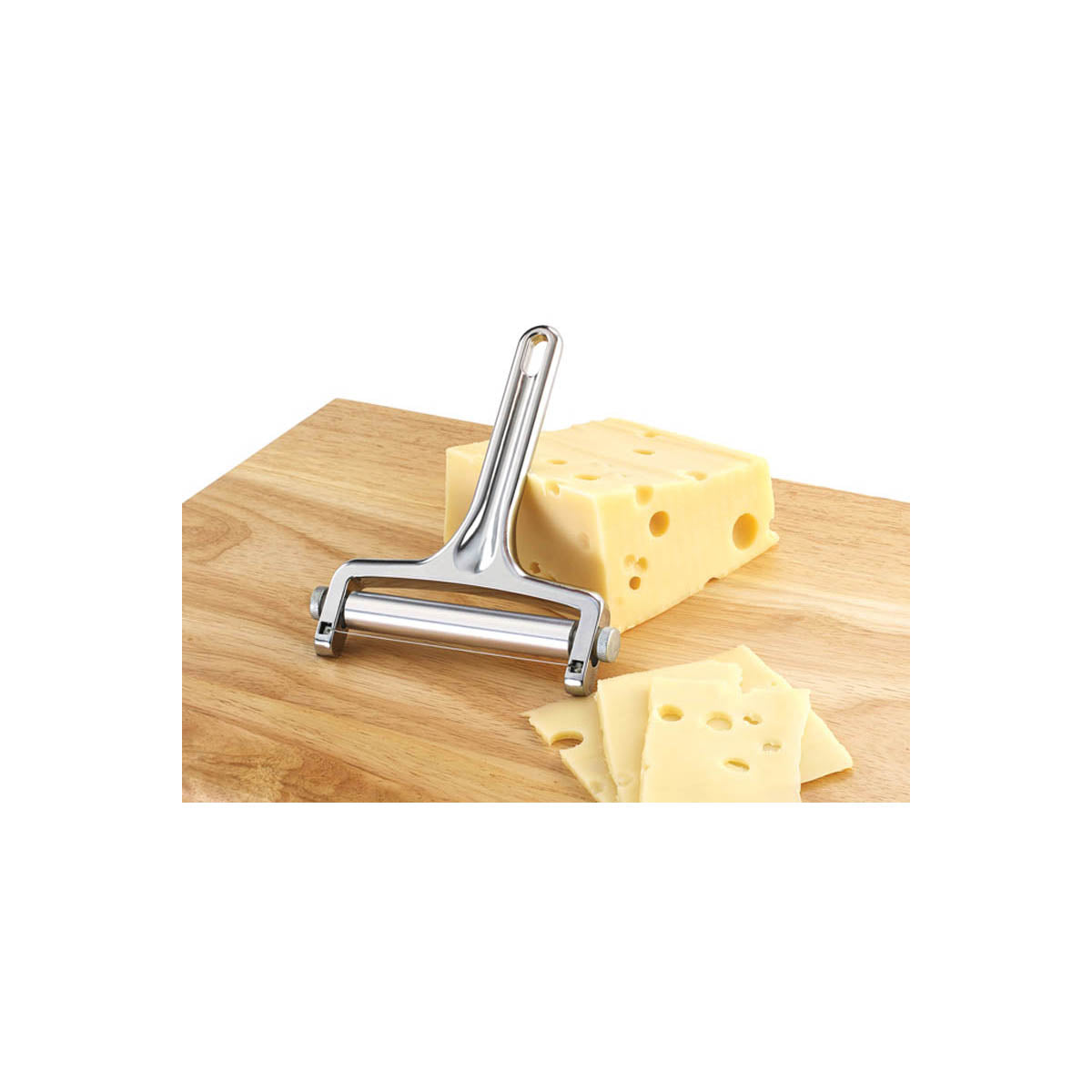 Winco ACS-4 Cast Aluminum Cheese Slicer with Stainless Steel Wire | 5" Wide