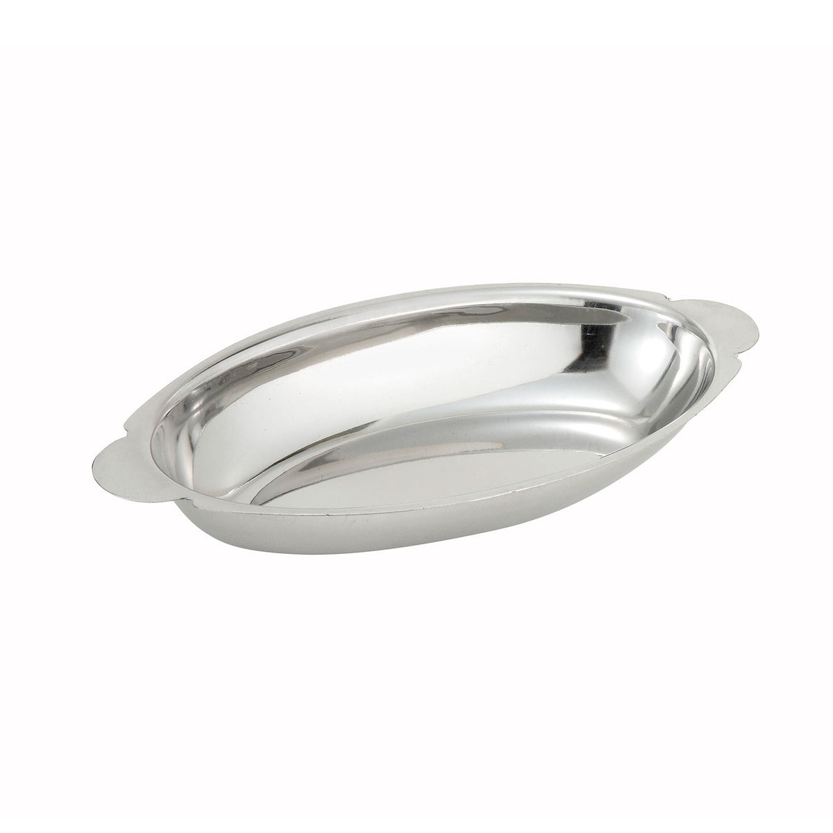 Winco ADO-12 Au Gratin Dish, 12 Oz., 9"L X 4-3/8"W X 1-1/8"H, Oval | 10 - 16 oz