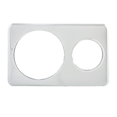 Winco ADP-610 2 Hole Steam Table Adapter Plate, (1) 6-3/8" Hole & (1) 10-3/8" Hole | stainless steel