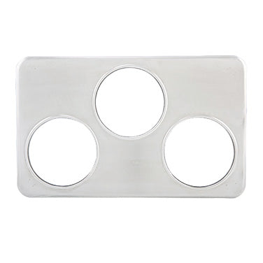 Winco ADP-666 3 Hole Steam Table Adapter Plate, (3) 6-3/8" Holes | stainless steel