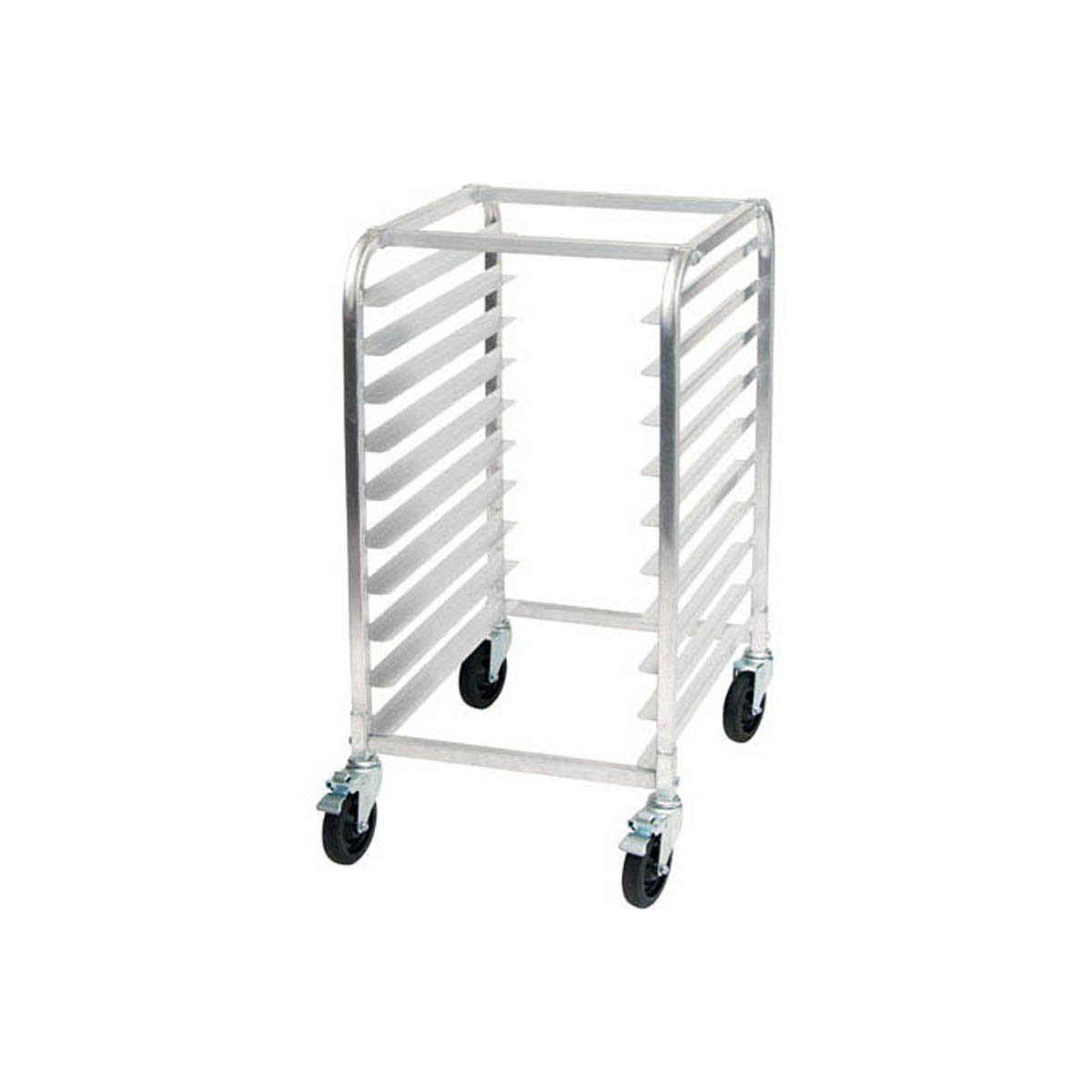 Winco ALRK-10BK Aluminum Sheet Pan Rack with Brakes, Mobile - 10 Pan | 21" Wide