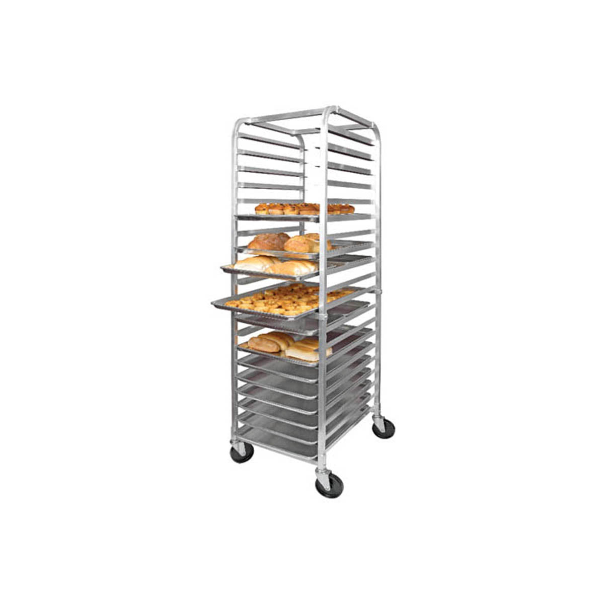 Winco ALRK-20 Unassembled End Load Full Height Bun / Sheet Pan Rack - 20 Pan | aluminum