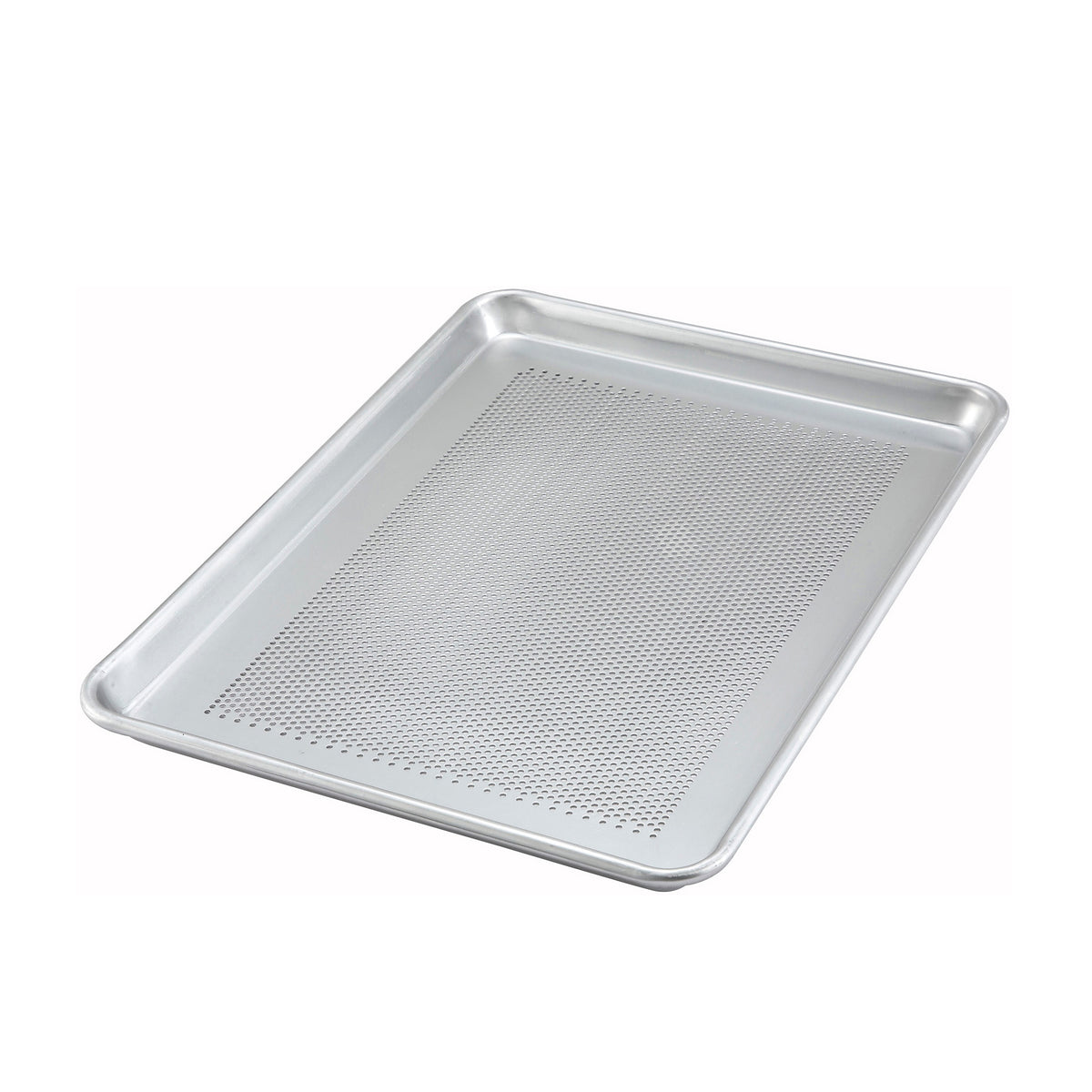 Winco ALXP-2618P Full Size Sheet Pan, 26" X 18", Perforated, 1/8" Dia. Holes, 16 Gauge | aluminum