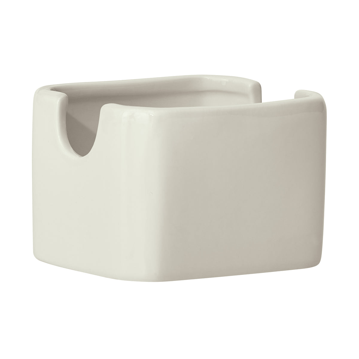 Winco ASD-3-AW Porcelain Sugar Packet Holder, 3.5" W x 2.75" D x 2.5" H, American White, 1 Dozen