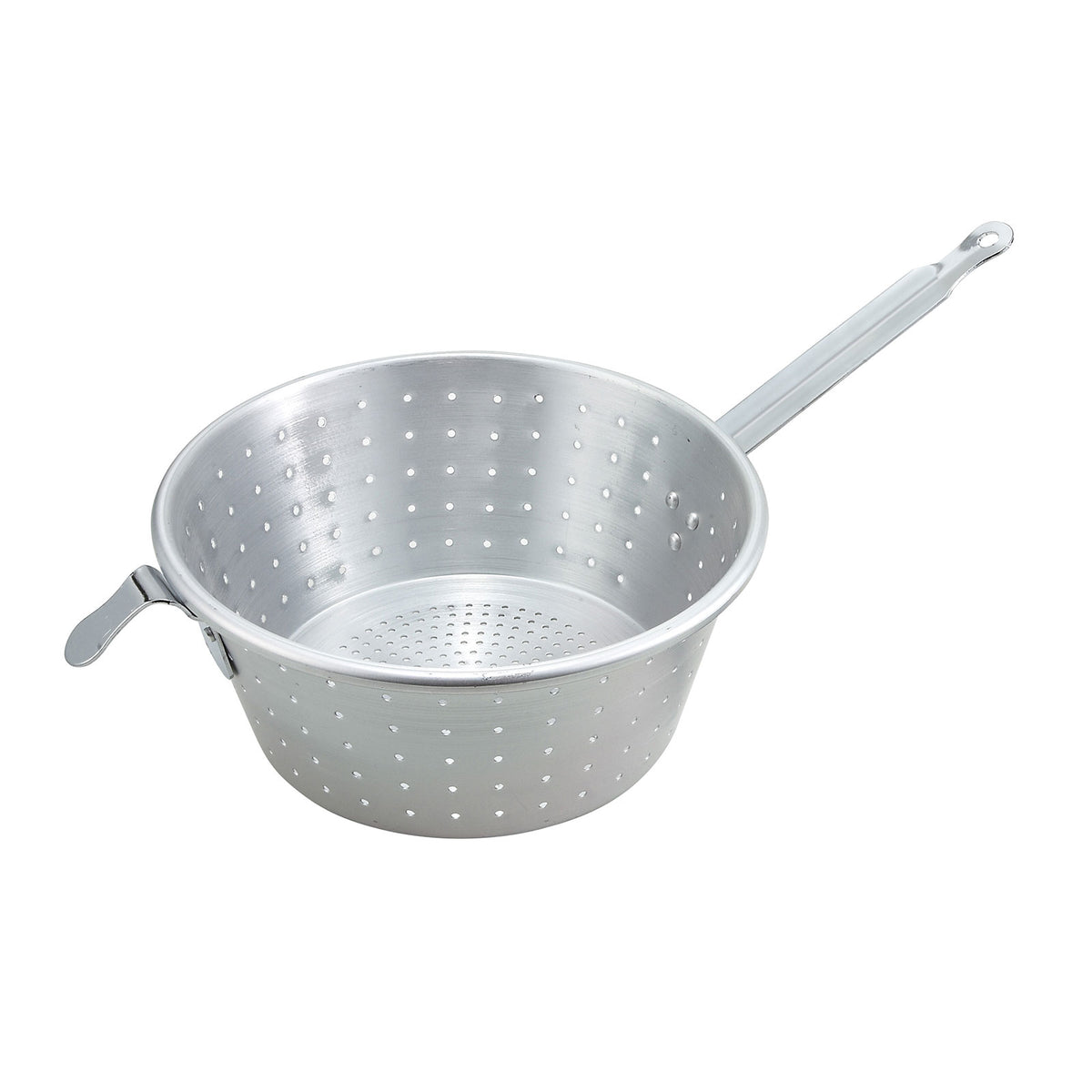 Winco ASS-10 10" Aluminum Spaghetti Strainer - Round
