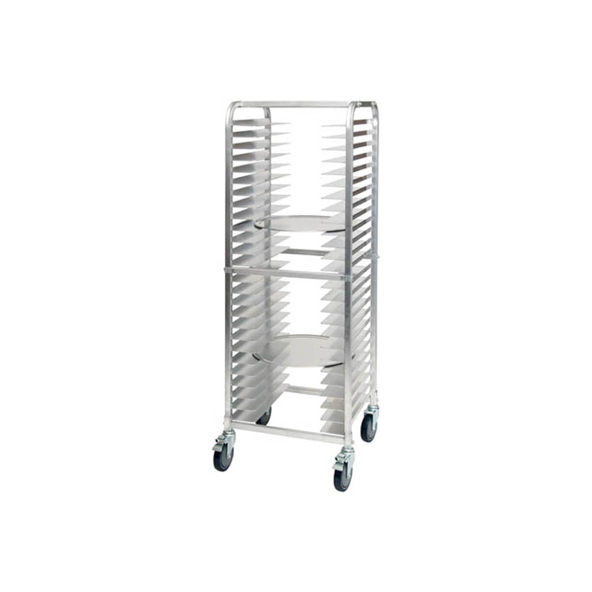 Winco AWPR-26BK 23" 26-Tier Aluminum Pizza Pan Rack w/ 800 lb. Capacity