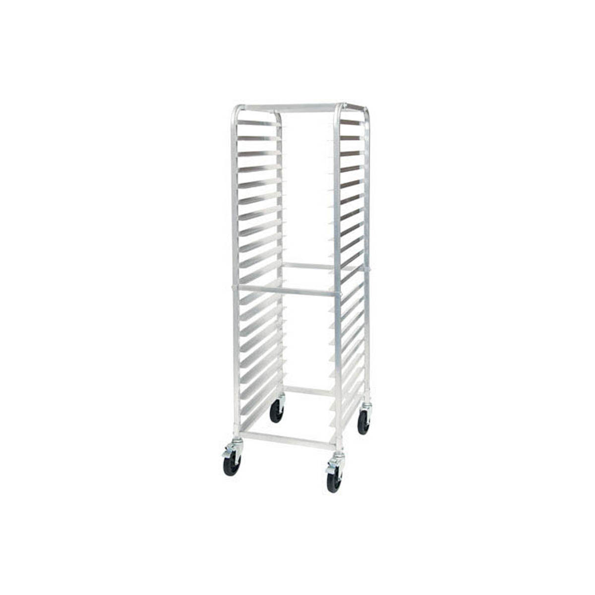 Winco AWRK-20 Aluminum 20 Tier Welded Bun Pan Rack - Mobile | 21" Wide